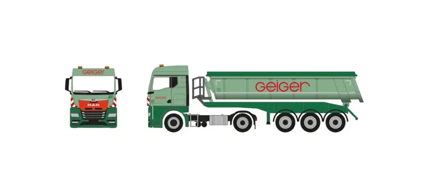 [HER 949446] Herpa : MAN TGX GM Thermomulden-Sattelzug „Geiger“