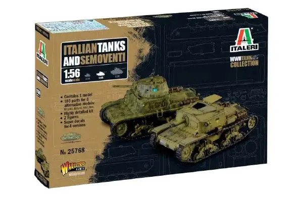 [ITA 25768] Italeri : Italian Tanks & Semoventi │ (M13/40, M14/41, M40 da 75/18 mm, M41 da 75/18 mm)