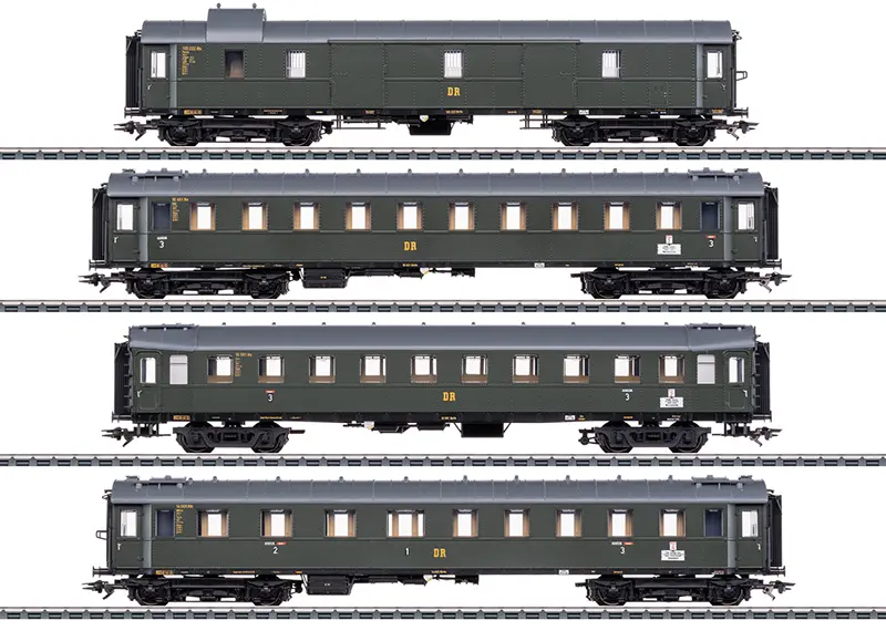 Marklin : Coffret de voitures grandes lignes pour la locomotive à vapeur BR 19.0 "Sachsenstolz" (fierté de la Saxe)