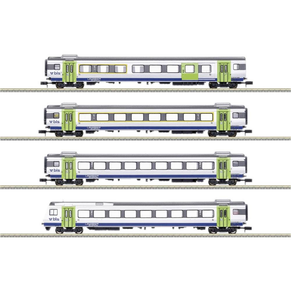 Minitrix : "GOLDEN PASS LINE" Express Train Car Set 