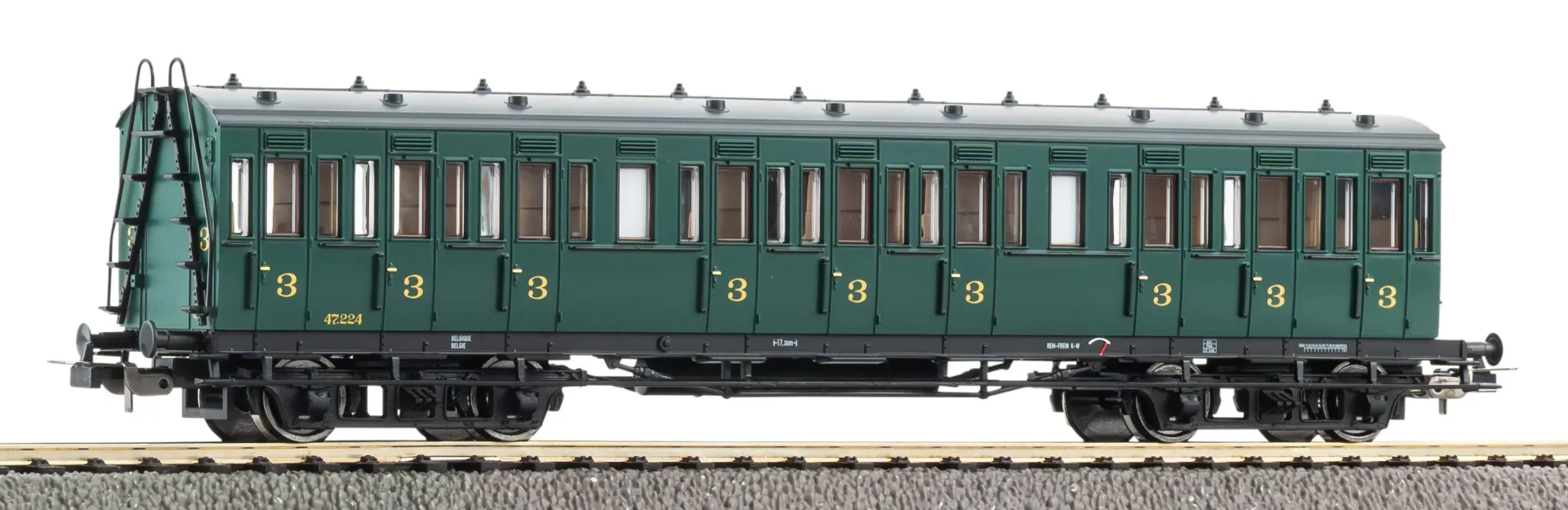 [PIK 53349] Piko : Voiture Abteilwagen 3. Klasse 47.224 SNCB Epoque III DC