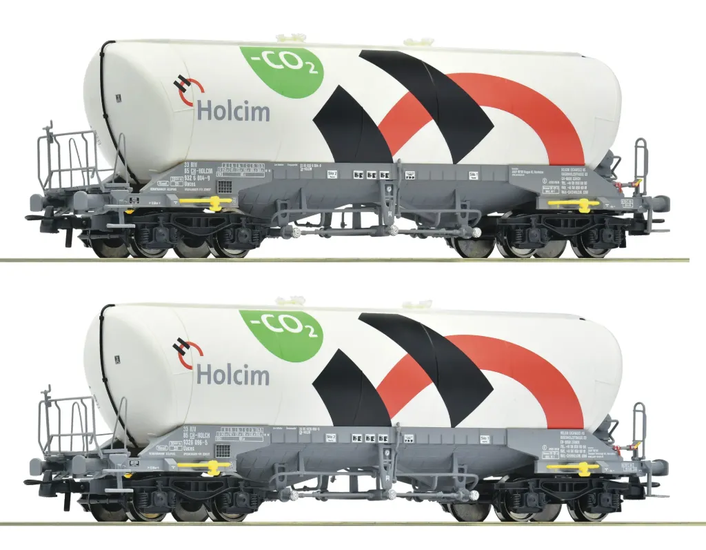Roco : Coffret de 2 wagons-silos │Holcim
