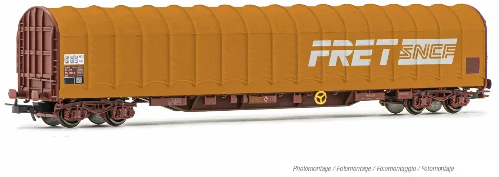 Jouef : Wagon à bâche coulissante 4 essieux type Rils - SNCF "FRET" │ Continu [Epoque IV-V]