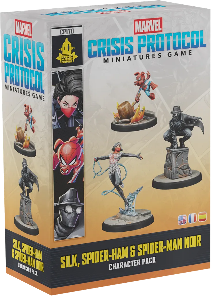 [AMG CP170ML] Marvel Crisis Protocol : Silk, Spider-Ham & Spider-Man Noir [Multi-Langue] │ Character Pack