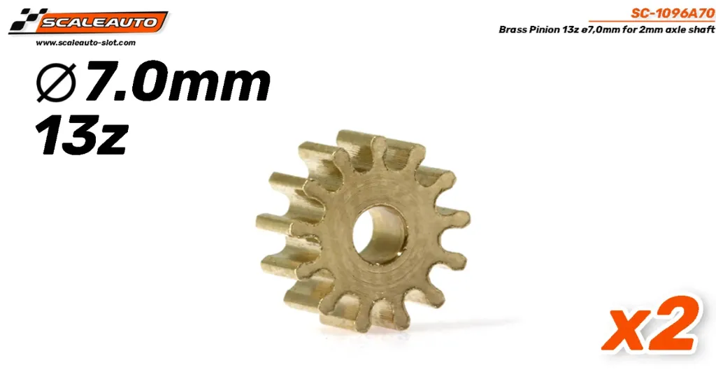 [SCT SC-1096A70] Scaleauto : Pignon 13Z Laiton 7mm