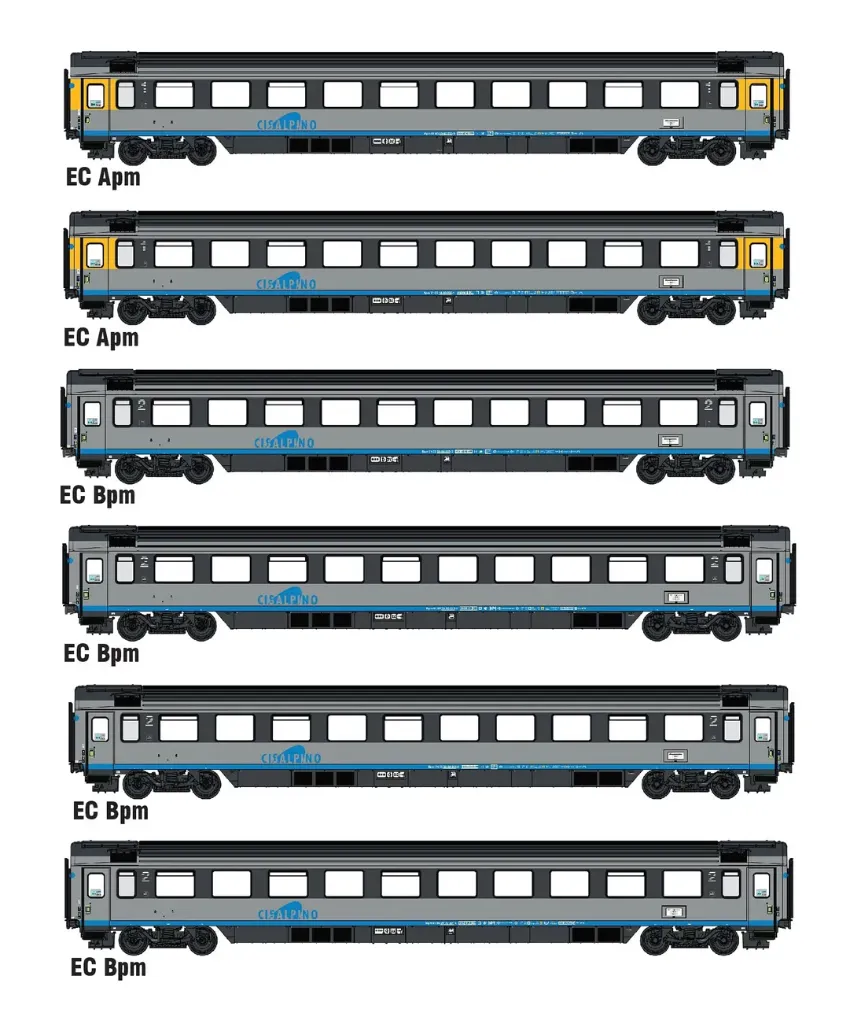 LSmodels : Coffret Cisalpino " Apm EC x2 - Bpm EC X43