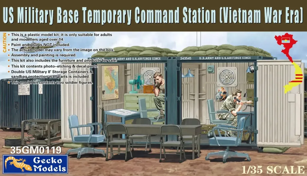 [GEC 35GM0119] Gecko Models : US Military Base Temporary Command Station (Vietnam War Era)