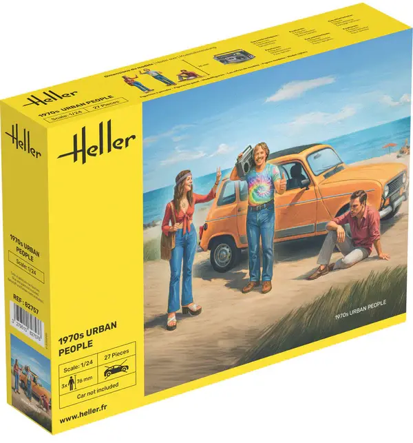 [HEL 58757] Heller : 1970s Urban People 1/24 (Set avec couleurs)