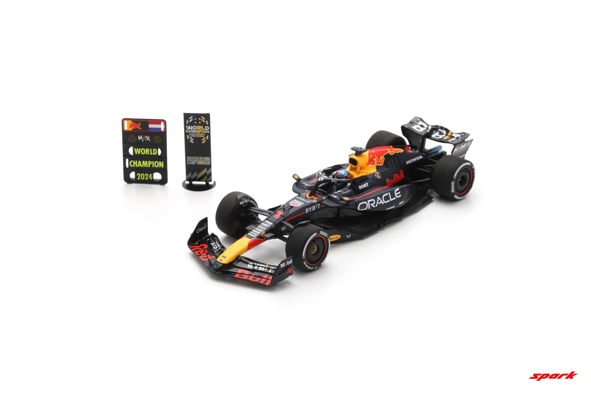 Spark : Oracle Red Bull Racing RB20 │ No.1 Oracle Red Bull Racing 2024 Formula One Drivers' Champion Max Verstappen [1/43]
