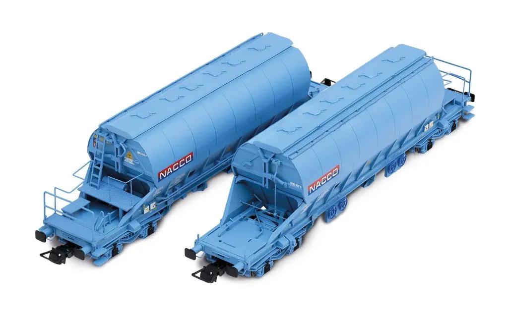 [JOU HJ6230] Jouef : NACCO coffret de 2 wagons-trémies à 4 essieux Taoos livrée bleue - ép.VI