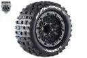 Louise RC : Pneu ST Hummer MFT collé sur Jante 2.8 Noir Bead-Lock - HEX Amovible 12/14/17mm 0-Offset │ 4WD [Front/Rear]