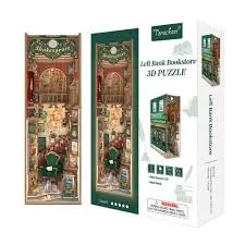 Tonecheer : Left Bank Bookstore 3D Puzzle Book Nook Kit -LED