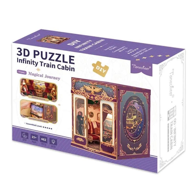 [TON TQ441] Tonecheer : Magical Journey 3D Puzzle Infinity Train Cabin Kit -LED
