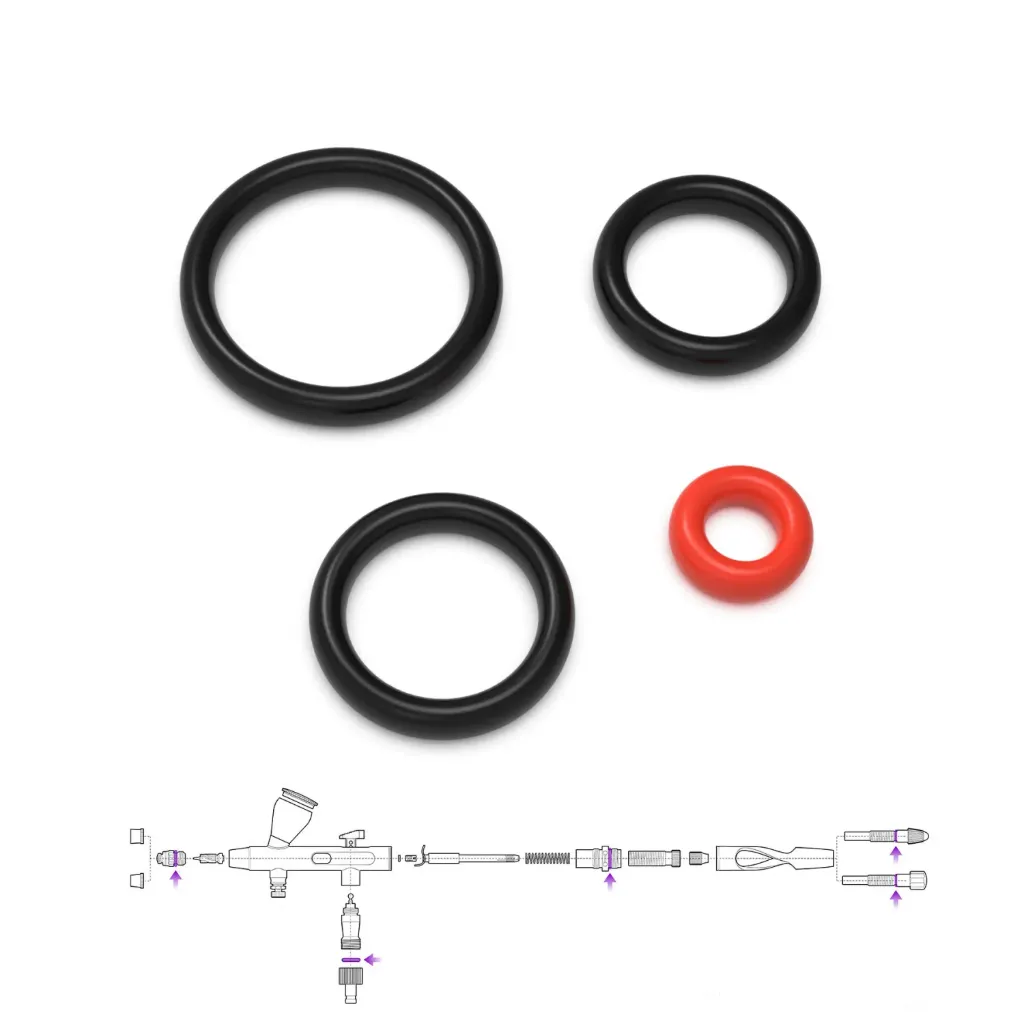 [GAA 6529] GAAHLERI : Joints noirs (Compatible Aérographes Mobius)