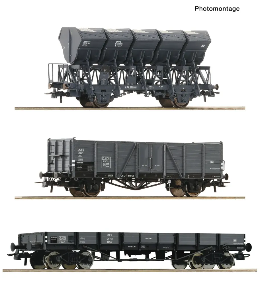 Roco : Wagons Goods train, CFL DC Epoque III