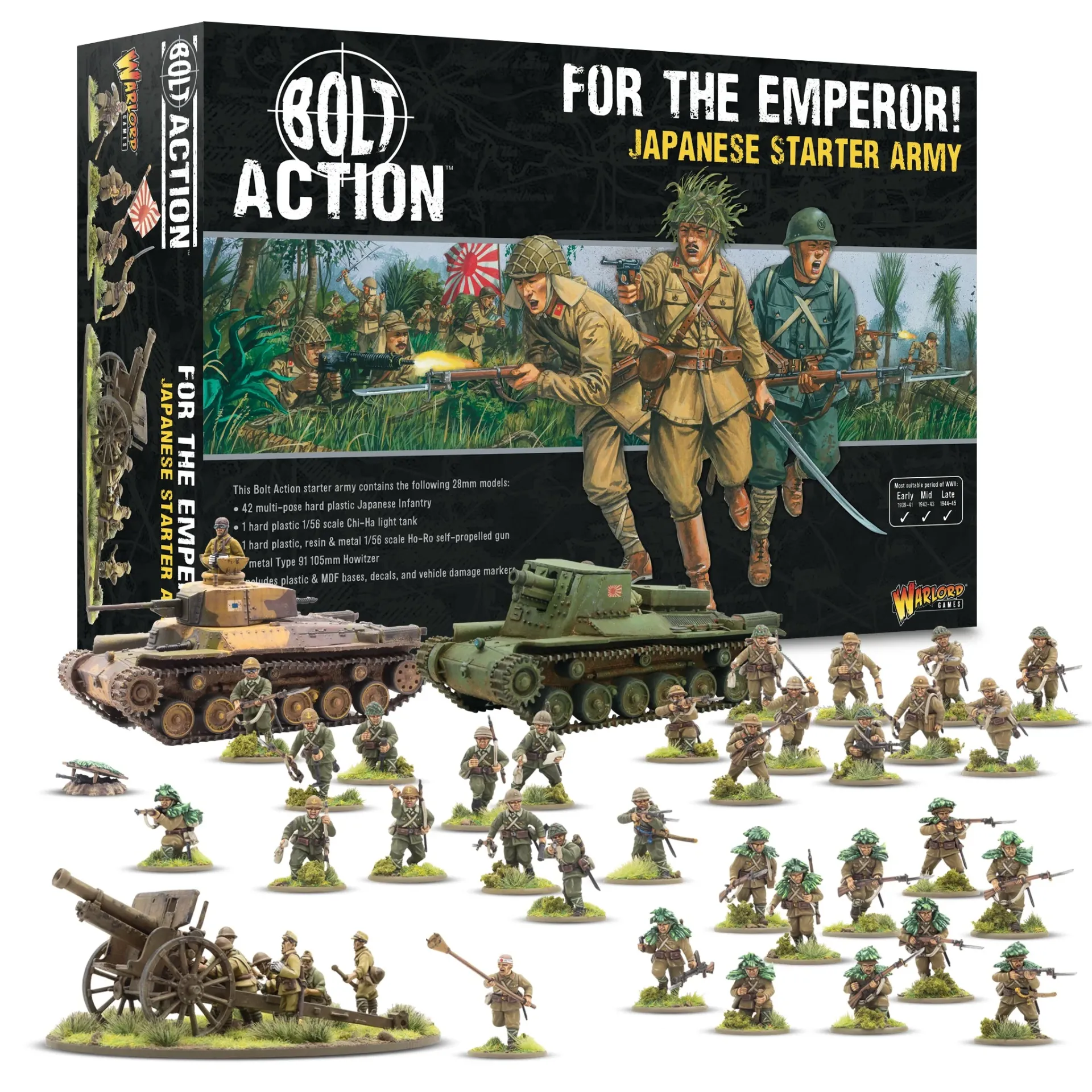 [WLG 402616025] Bolt Action : Japanese Starter Army "For the Emperor !" │ Early - Mid - Late