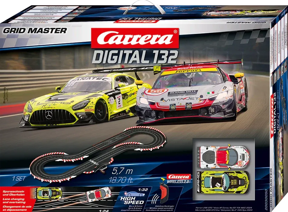 Carrera : Circuit Grid Master Mercedes AMG GT3/ Ferrari 296 GT3 Digital 132