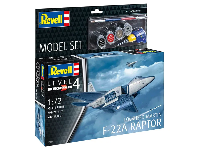 [REV 63858] Revell : Set modèle Lockheed Martin F-22A Raptor