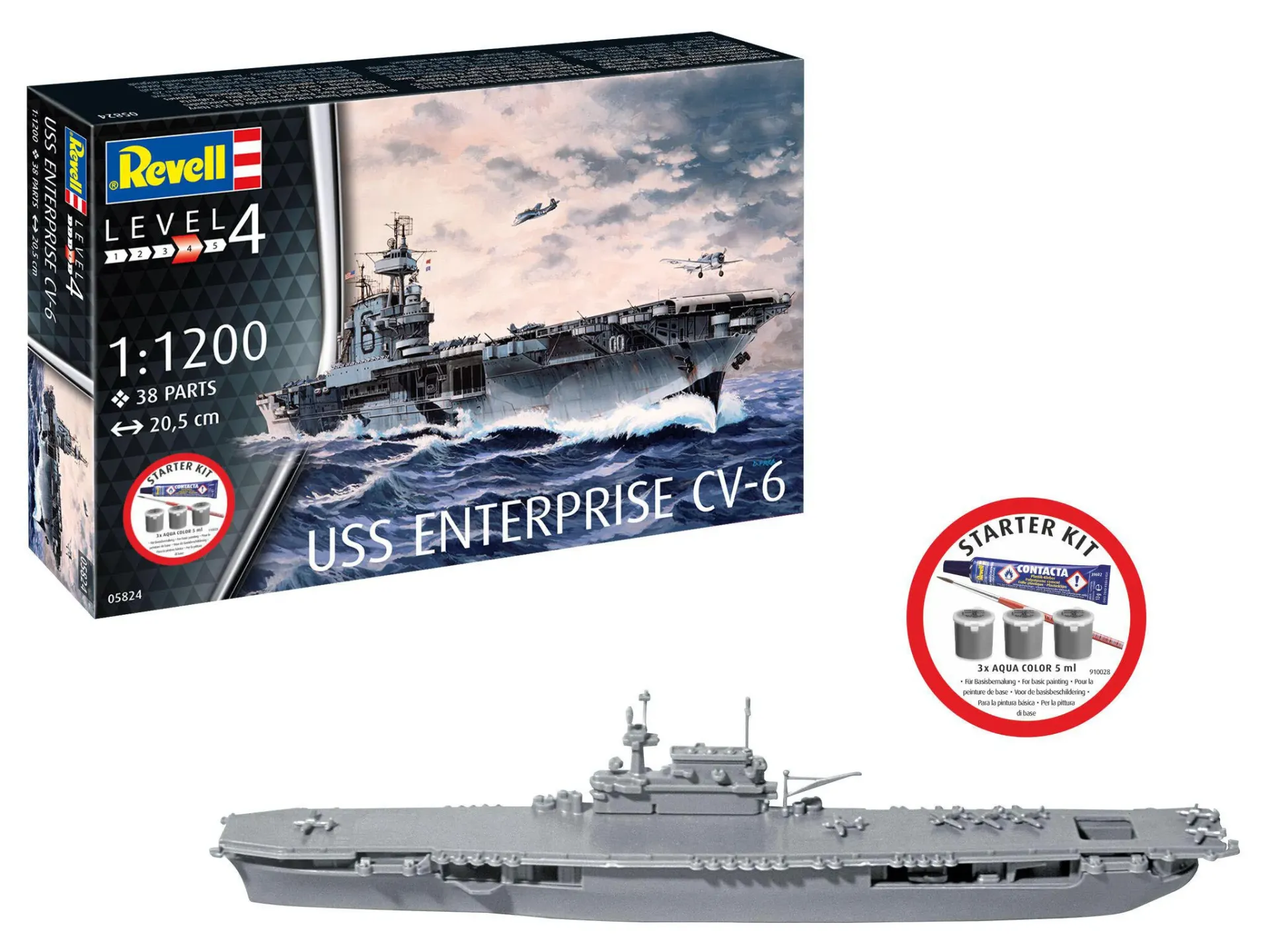 [REV 75824] Revell : USS Enterprise CV-6 │ Starter Kit