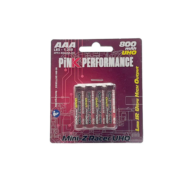 [PNK PP2-800AAA-HV] Pink Performance : Batteries R3-AAA Ni-Mh 800Mah (4) UHO