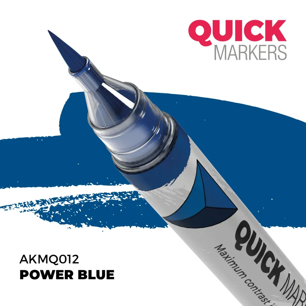 [AK AKMQ012] Ak Interactive : Power Blue │ Quick Markers
