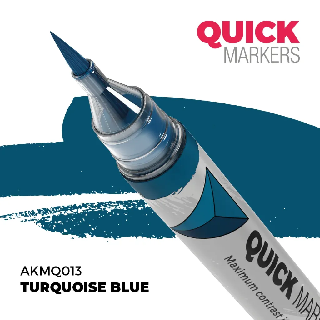 Ak Interactive : Turquoise Blue │ Quick Markers
