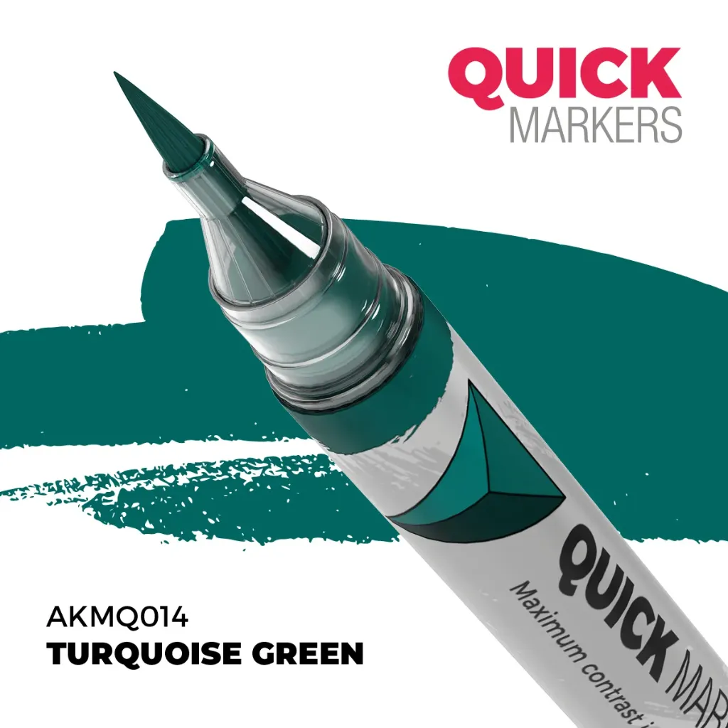 [AK AKMQ014] Ak Interactive : Turquoise Green │ Quick Markers