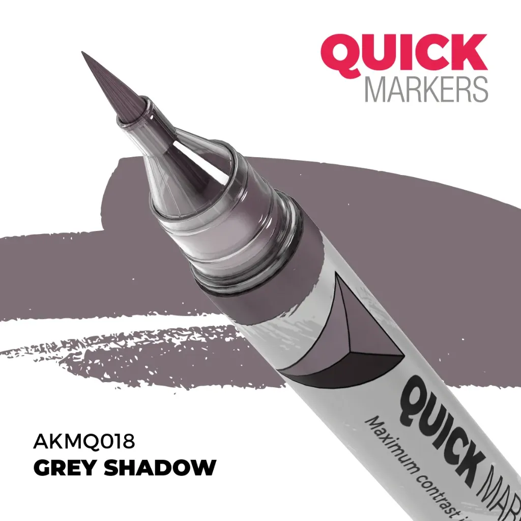 [AK AKMQ018] Ak Interactive : Grey Shadow │ Quick Markers