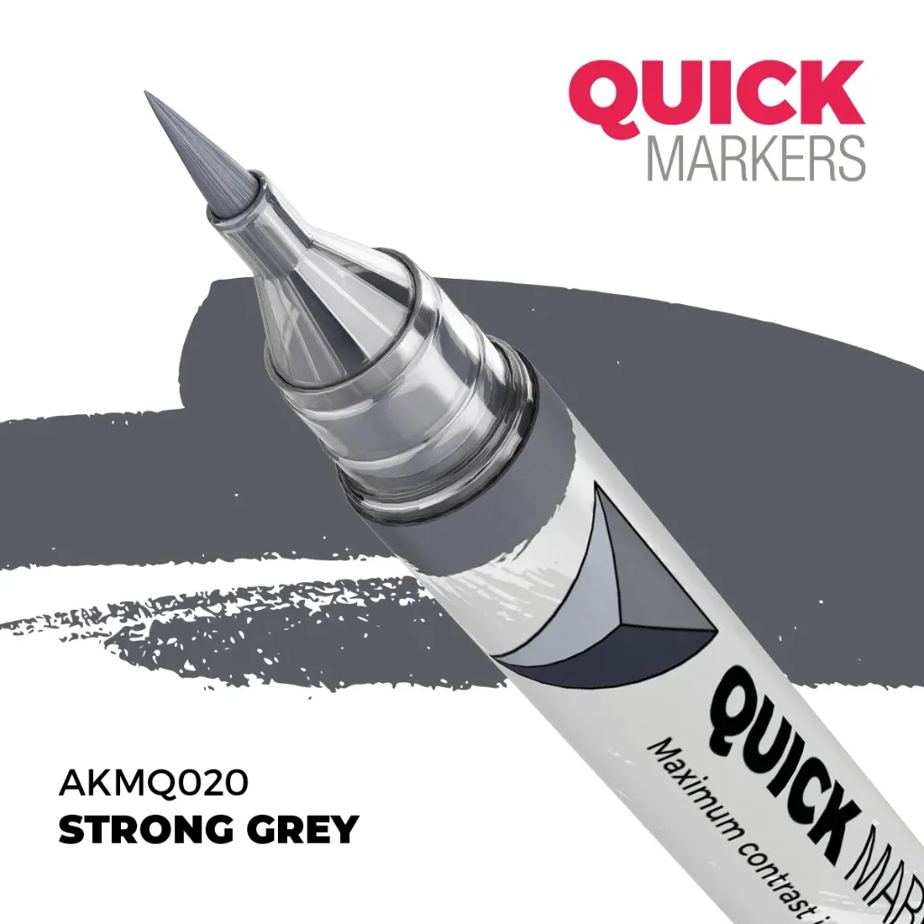 [AK AKMQ020] Ak Interactive : Strong Grey │ Quick Markers