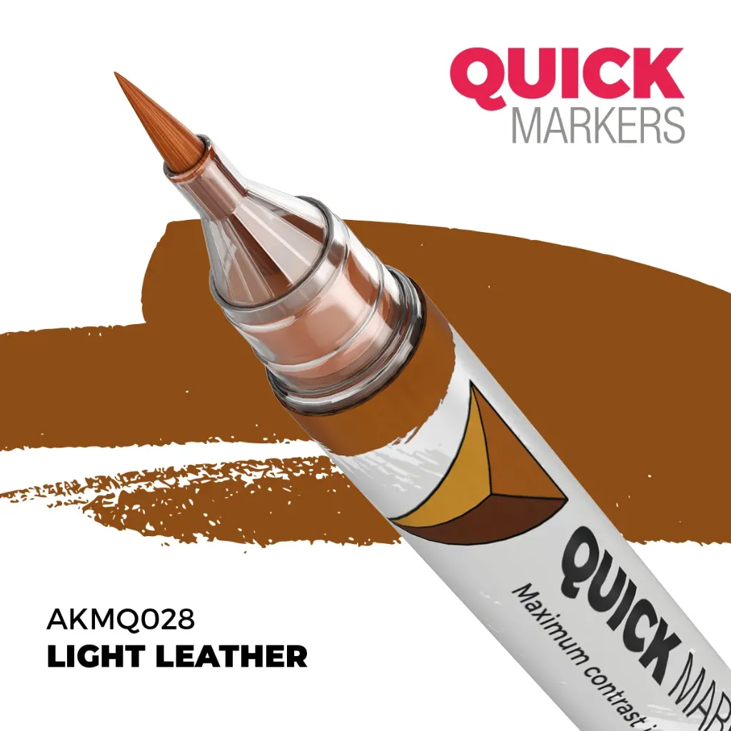 [AK AKMQ028] Ak Interactive : Light Leather │ Quick Markers