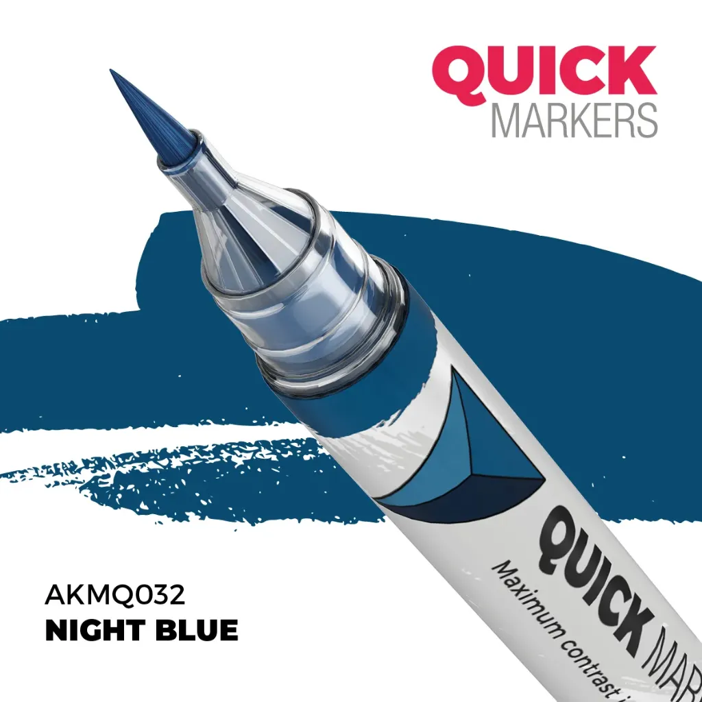 [AK AKMQ032] Ak Interactive : Night Blue │ Quick Markers