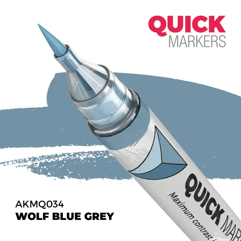 [AK AKMQ034] Ak Interactive : Wolf Blue Grey │ Quick Markers