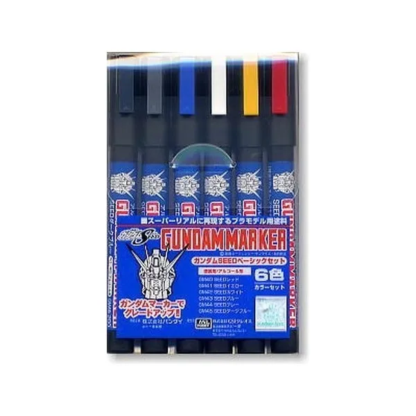 [GUN GMS-109] Gunze : Set de Marqueur "Gundam Seed Basic Set" (6pcs) │ Gundam Marker