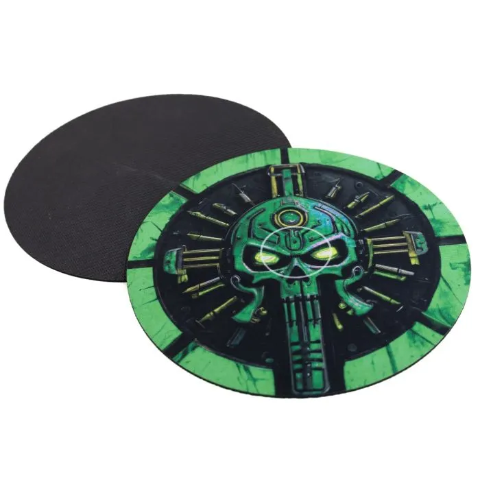 Playmat : Objectifs de jeu "Ancient Evil" pour Warhammer 40k V10 en Néoprène (7.6" - 19.3cm) (6pcs)