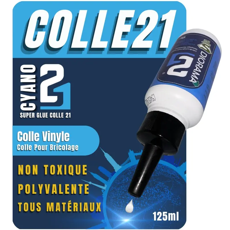 [C21 CPVA_DIO125] Colle21 : Colle "Ultra Glue" pour pièces transparentes (40ml)