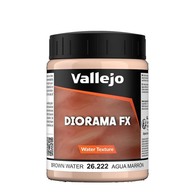 [VAL 26.222] Vallejo : Brown Water - 200ml │ Texture - Diorama FX