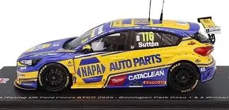 Spark : Ford Focus BTCC 2025 - Donington Park Race 1 & 2 Winner 2025 Ashley Sutton NAPA Racing UK No.116