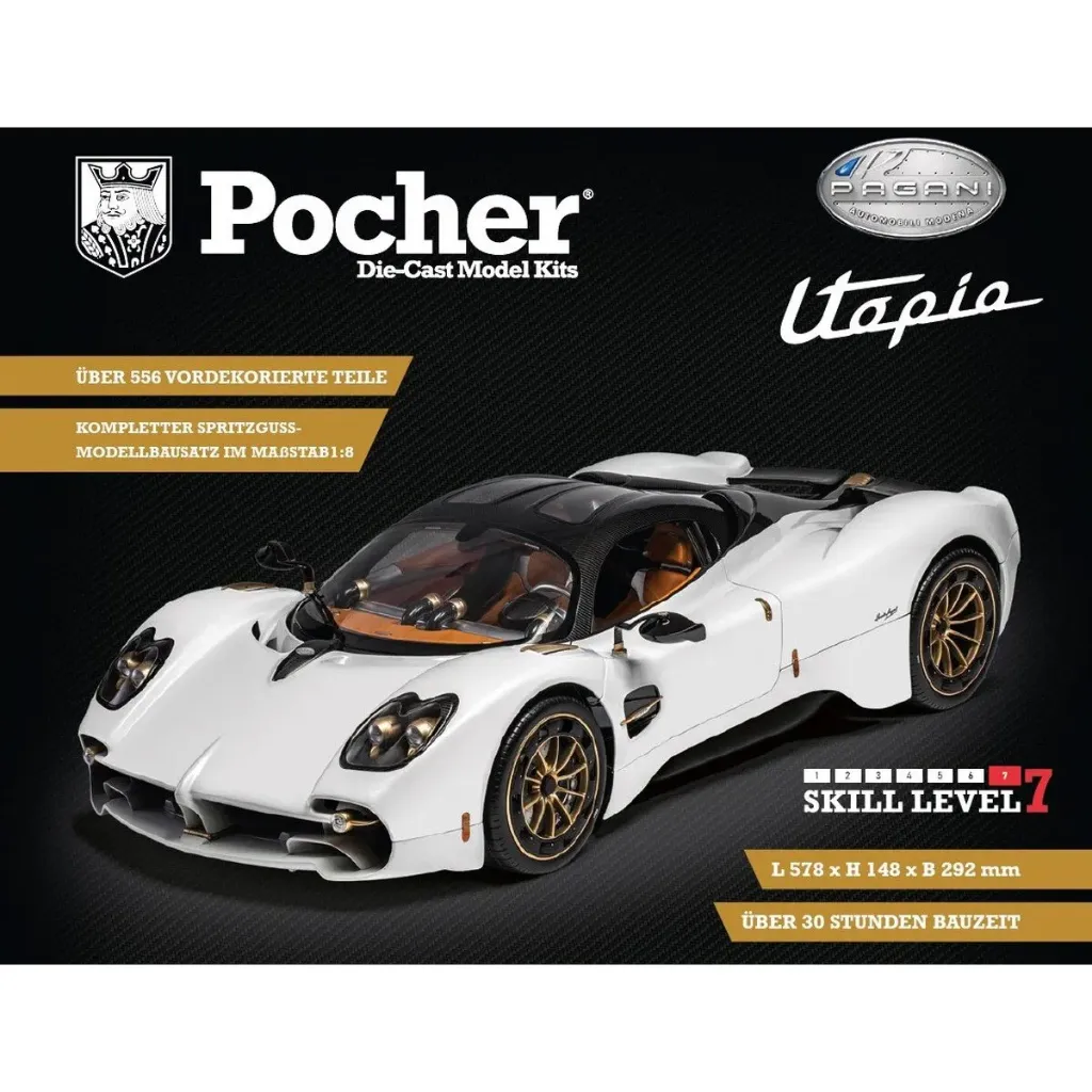 [POC HK123] Pocher : Pagani Utopia Coupé - Bianco Perla 1:8