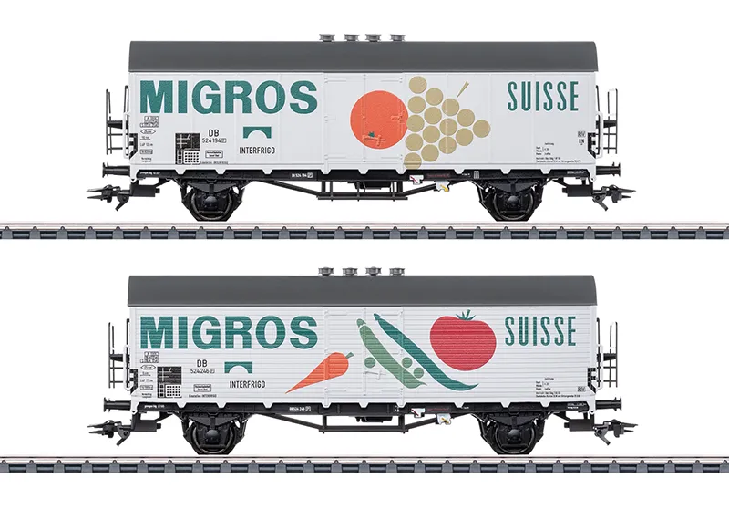 Marklin : Kühlwagen Migros  DB AC Epoque III 2pcs
