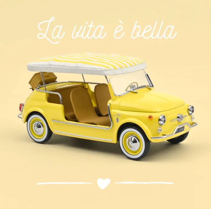 Norev : Fiat 500 Jolly │ 1965 - Jaune [1/18]