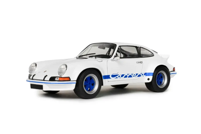 Solido : Porsche 911 RSR │ White / Blue Carrera Stripes - 1973 [1/18]