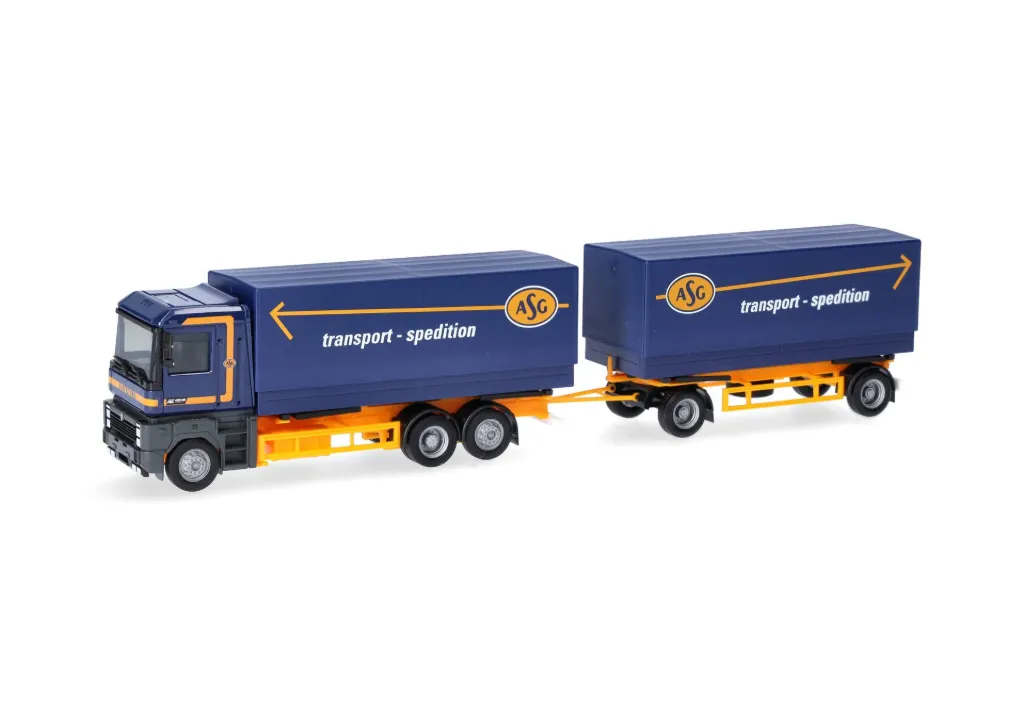 [HER 320160] Herpa : Camion bâché interchangeable Renault AE "ASG" (Suède)