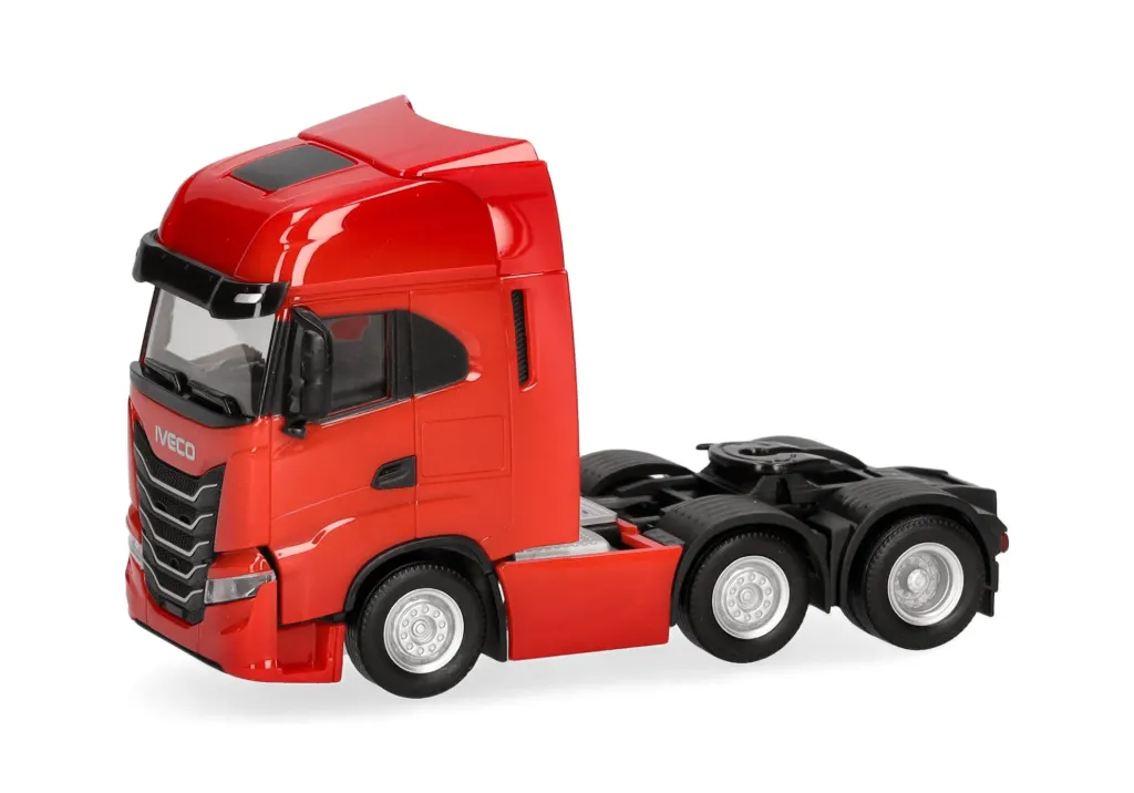 Herpa : Tracteur rigide Iveco S-Way MY24 3 essieux │ Rouge
