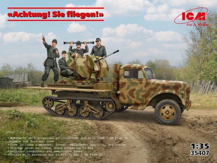 [ICM 35407] ICM : SDKFZ 3B With 2cm Flak38 and Crew