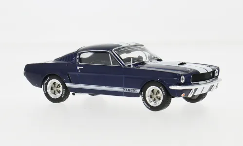 Ixo Models : Ford Mustang Shelby GT 350 │ Bleu foncé & Blanc - 1965 [1/43]