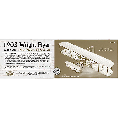 [GUL 1202] Guillow'S : 1903 Wright Brother Flyer Laser Cut Model