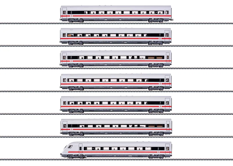 Marklin : 7 Voitures ICE DB AG AC Mfx Epoque VI avec éclairage