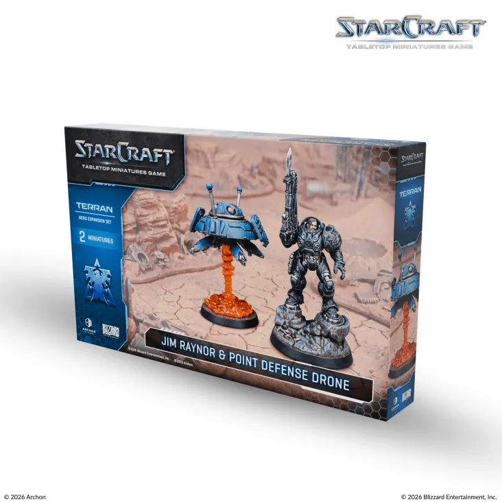 [ARS SCMG0016] Terran : Jim Raynor (Raynor's Raiders) Hero Expansion Set (ENG) │ Starcraft Tabletop Miniatures Game
