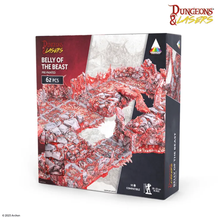 [ARS DNL0136] Dungeon & Lasers : Belly of the Beast "Where the Walls Still Breathe" │ 5E Compatible • Primacast [Prépeint]