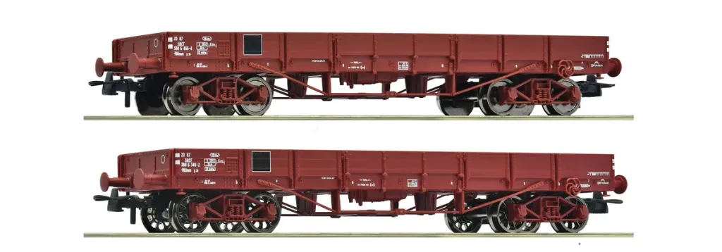 [ROC 6600224] Roco : Wagon Rklmm plat bord bas SNCF DC Epoque III-IV